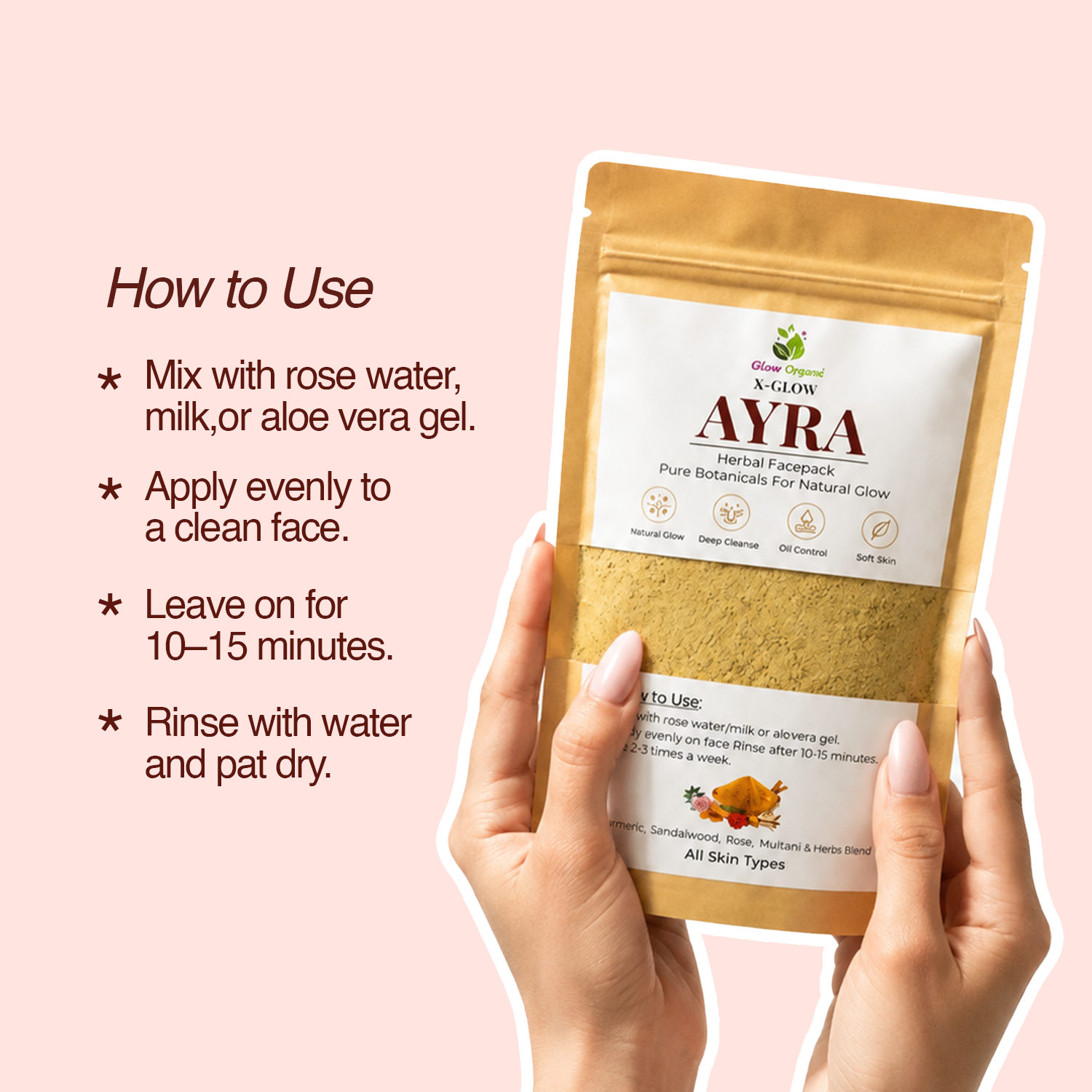AYRA Herbal Facepack (Ubtan) – Natural Herbal Skin Care - Image 2
